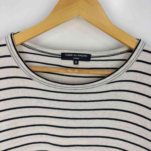 コムデギャルソンオム COMME des GARCONS HOMME AD2010 11SS ボーダー コットン リネン S/S Tシャツ メンズ JPN:S