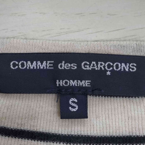 コムデギャルソンオム COMME des GARCONS HOMME AD2010 11SS ボーダー コットン リネン S/S Tシャツ メンズ JPN:S