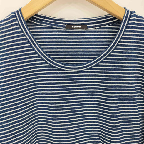 デンハム DENHAM ボーダー クルーネック Tシャツ カットソー メンズ