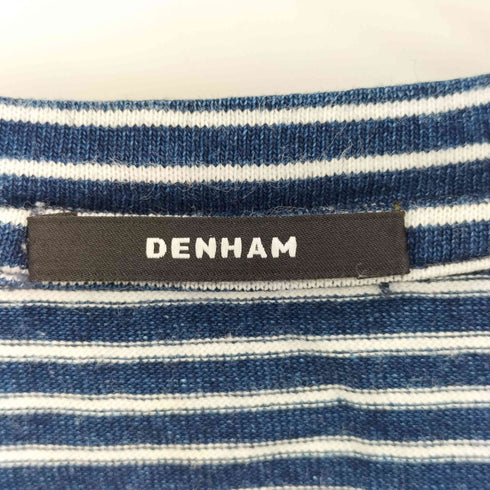 デンハム DENHAM ボーダー クルーネック Tシャツ カットソー メンズ