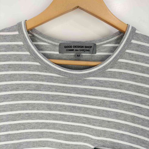 グッドデザインショップコムデギャルソン GOOD DESIGN SHOP COMME des GARCONS AD2016 異素材 ポケット 切替 ボーダー L/S クルーネック Tシャツ レディース JPN:M