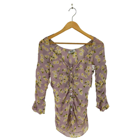 モスキーノチープアンドシック MOSCHINO CHEAP&CHIC 花柄シフォンブラウス レディース 40