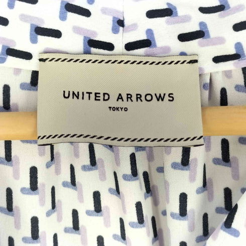 ユナイテッドアローズ UNITED ARROWS P/サテン Vネック フレンチスリーブ ブラウス レディース JPN:38