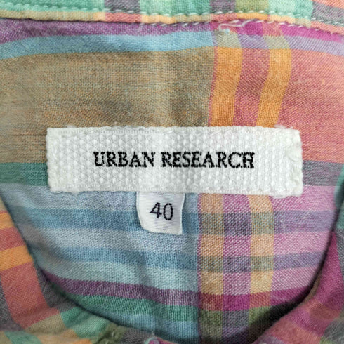 アーバンリサーチ URBAN RESEARCH チェック S/S シャツ メンズ US:40