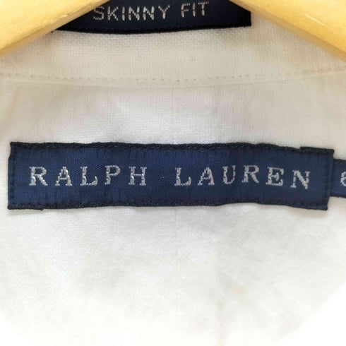 ラルフローレン RALPH LAUREN SKINNY FIT ポニー刺繍 ボタンダウン シャツ レディース US:6