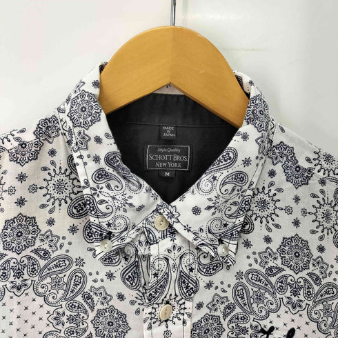 ショットブロス SCHOTT BROS. 日本製 ペイズリー柄 ボタンダウン シャツ メンズ import:M