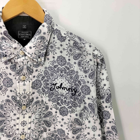 ショットブロス SCHOTT BROS. 日本製 ペイズリー柄 ボタンダウン シャツ メンズ import:M