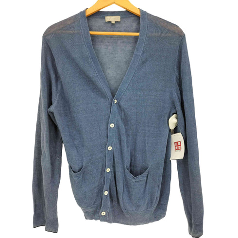 マーガレットハウエル MARGARET HOWELL リネン100 Vネック カーディガン メンズ import:M