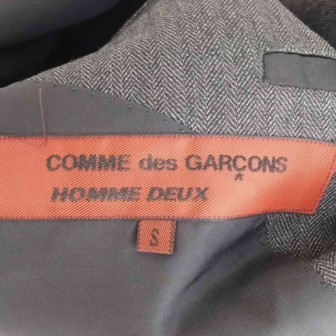 コムデギャルソンオムドゥ COMME des GARCONS HOMME DEUX 00s 08AW ヘリンボーン3Bテーラードジャケット メンズ JPN:S
