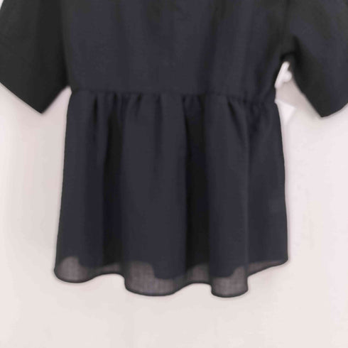 ユナイテッドアローズグリーンレーベルリラクシング UNITED ARROWS green label relaxing ドライサッカー ペプラム プルオーバー カットソー レディース