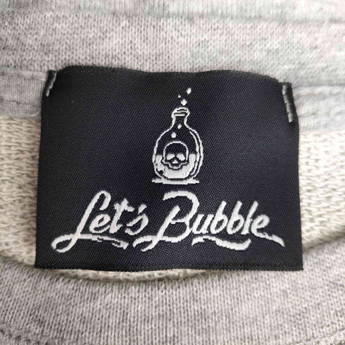Let's Bubble フロントプリント クルーネックスウェット メンズ import:L