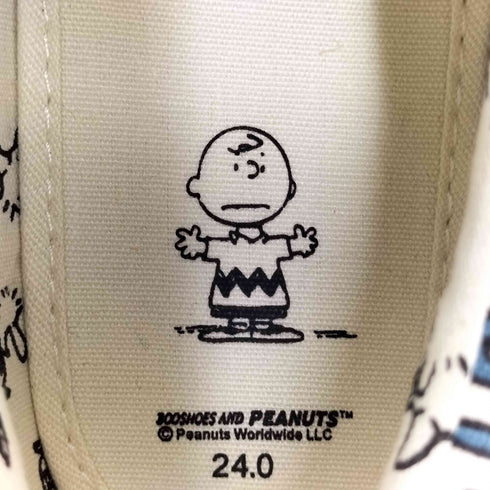 ピーナッツ PEANUTS キャラクタープリント キャンバスローカットスニーカー レディース JPN:24