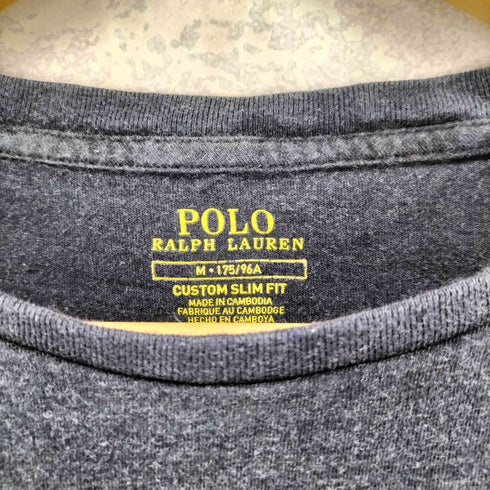 ポロラルフローレン POLO RALPH LAUREN CUSTOM SLIM FIT ポニー刺繍L/Sカットソー レディース M