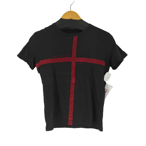 ヨウジヤマモトプリュスノアール YOHJI YAMAMOTO+NOIR フロッキープリント Tシャツ レディース JPN:3