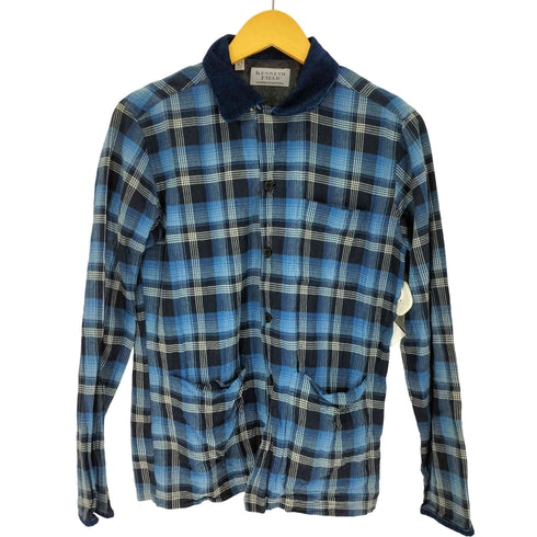 ケネスフィールド KENNETH FIELD 日本製 コーデュロイ切替 L/S チェック シャツ メンズ JPN:S