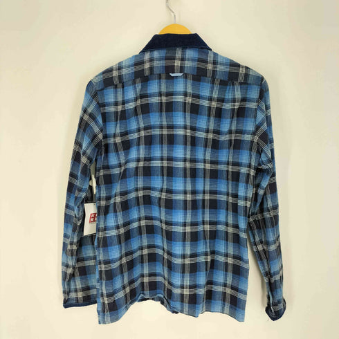 ケネスフィールド KENNETH FIELD 日本製 コーデュロイ切替 L/S チェック シャツ メンズ JPN:S