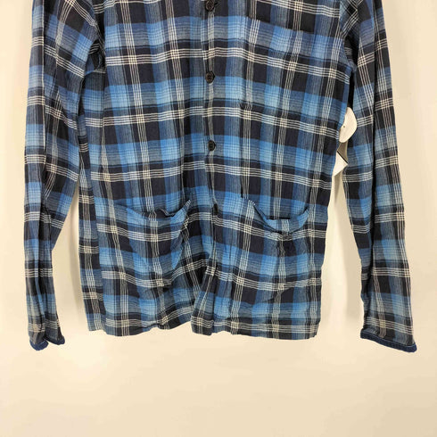 ケネスフィールド KENNETH FIELD 日本製 コーデュロイ切替 L/S チェック シャツ メンズ JPN:S