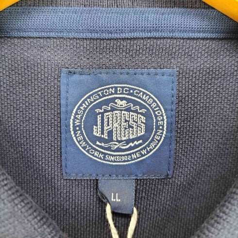 ジェイプレス J.PRESS 鹿の子 ロゴ刺繍 S/S ポロシャツ メンズ LL