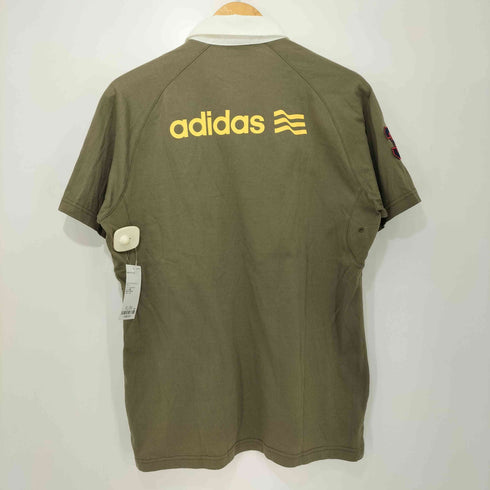 アディダス adidas エンブレム ワッペン バックプリント ポロシャツ メンズ