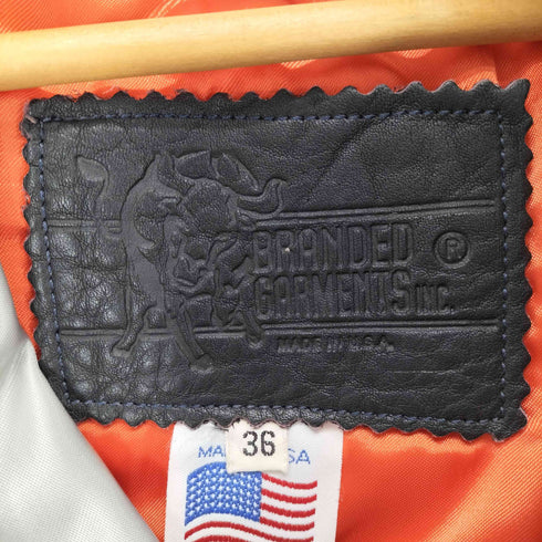 ブランデッドガーメンツ BRANDED GARMENTS USA製 中綿ライダースジャケット メンズ US:36