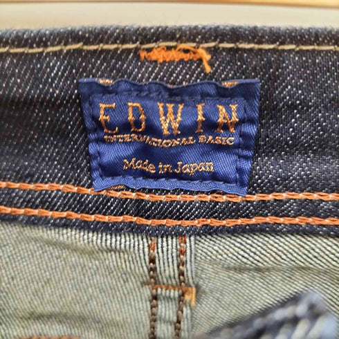 エドウィン EDWIN インターナショナルベーシック 股上深め ゆったりストレートパンツ レディース 30