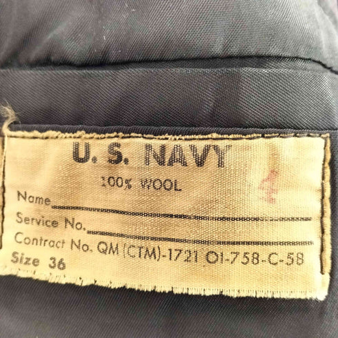 ユーエスネイビー U.S.NAVY 50S ピーコート 裏地ステンシル メンズ US:36