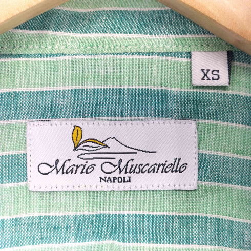 mario muscariello ホリゾンタルカラー リネンシャツ メンズ import:XS