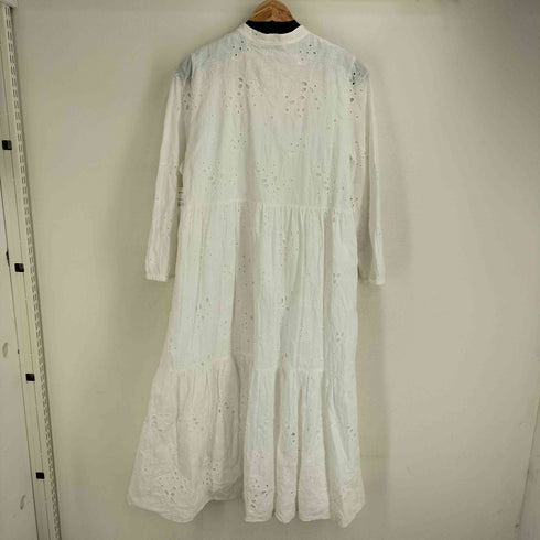 ザラ ZARA MIDI DRESS WITH CUTWORK EMBROIDERY レディース import:M