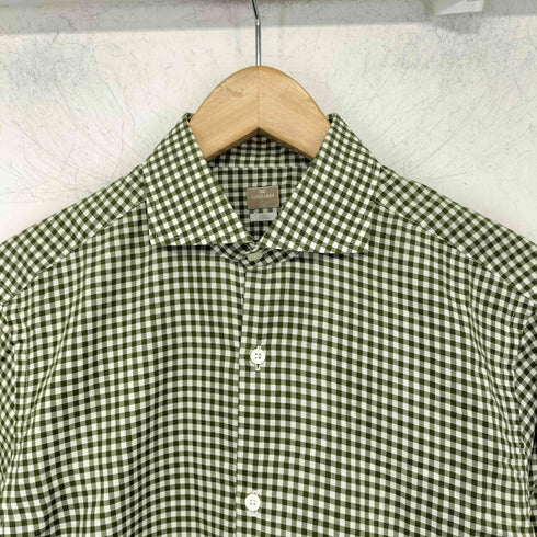 ALESSANDRO GHERARDI ホリゾンタルカラー ギンガムチェックシャツ メンズ