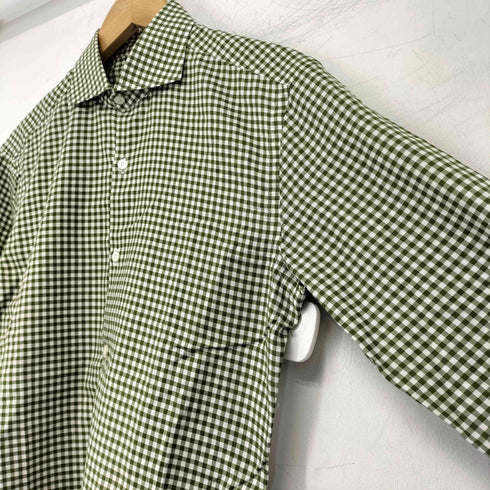ALESSANDRO GHERARDI ホリゾンタルカラー ギンガムチェックシャツ メンズ