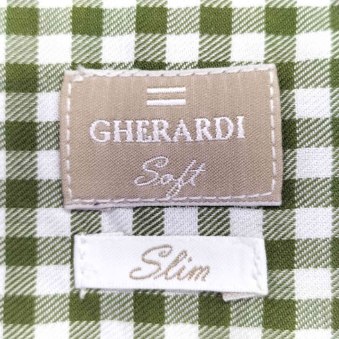 ALESSANDRO GHERARDI ホリゾンタルカラー ギンガムチェックシャツ メンズ
