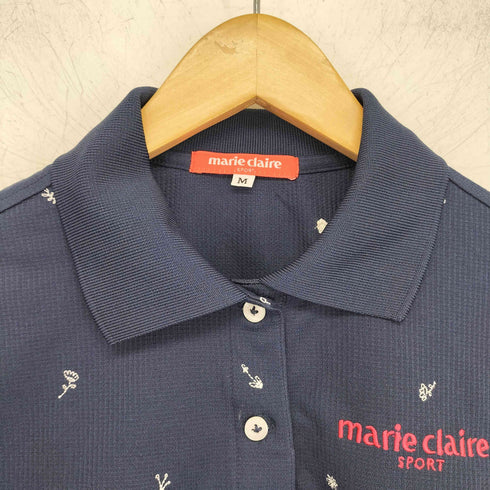 マリクレール marie claire フラワー刺繍ポロ レディース JPN:M