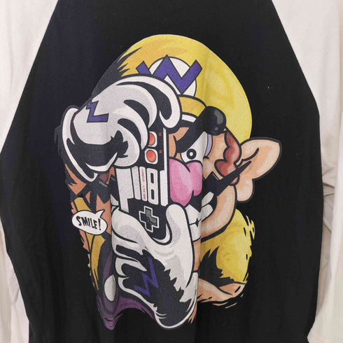 ゲーム キャラクター プリント ラグラン Tシャツ メンズ