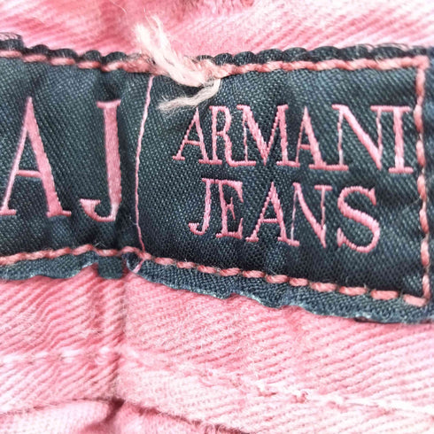 アルマーニジーンズ ARMANI JEANS イタリア製 ボタンフライ カラー デニム ストレート パンツ Y2K メンズ 32