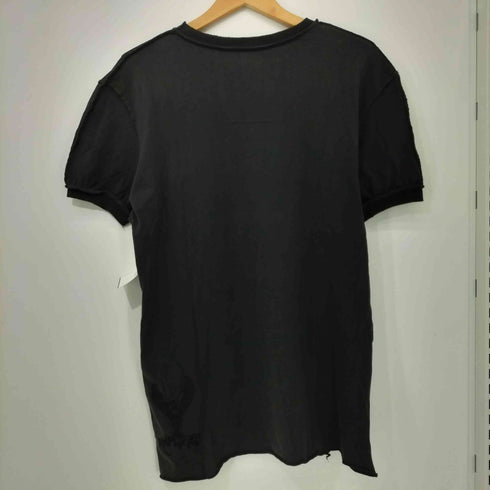 アンプリファイド AMPLIFIED Y2K ブリティッシュ ロック バンド ラインストーン ターゲット ロゴ S/S フェード加工 Tシャツ メンズ import:M