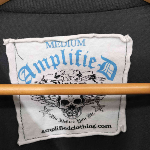 アンプリファイド AMPLIFIED Y2K ブリティッシュ ロック バンド ラインストーン ターゲット ロゴ S/S フェード加工 Tシャツ メンズ import:M