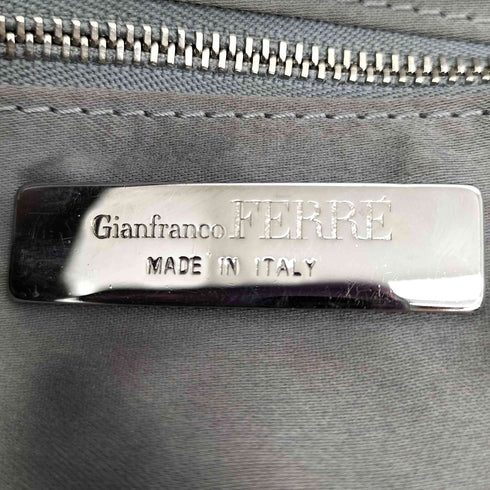 ジャンフランコフェレ GIANFRANCO FERRE ロゴプレート レザー ハンドバッグ レディース
