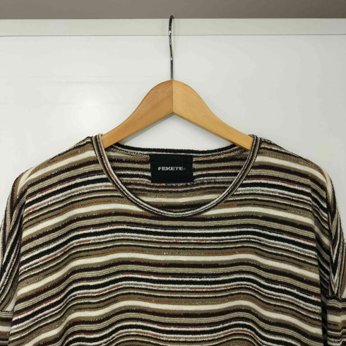 フェケテ FEKETE OVER-FIT STRIPED SUMMER KNIT オーバーフィット ストライプ サマーニット メンズ