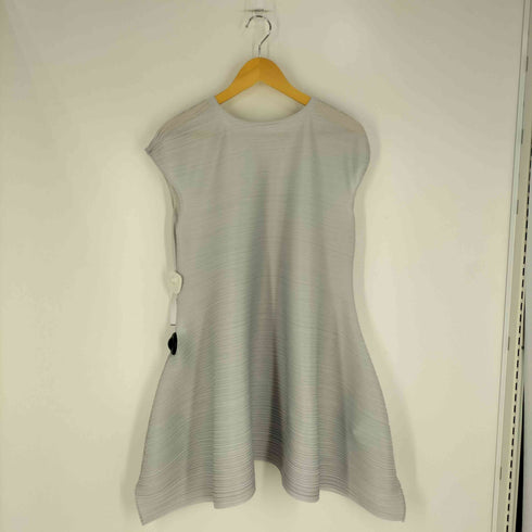 プリーツプリーズイッセイミヤケ PLEATS PLEASE ISSEY MIYAKE POYON-POYON 変形 プリーツ フレア ノースリーブ チュニック レディース JPN:5号