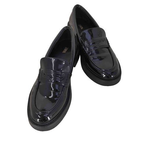 ザラ ZARA エナメルコインローファー レディース JPN:24.5