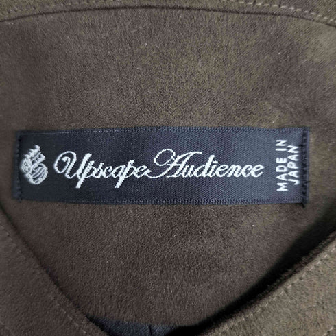 アップスケープオーディエンス Upscape Audience フェイクスウェード バンドカラー ボクシーAラインシャツ メンズ JPN:L