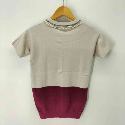 ウィークエンドマックスマーラ Weekend Max Mara ビジュー パール 半袖ニット レディース import:S