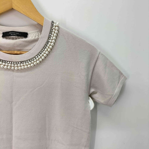 ウィークエンドマックスマーラ Weekend Max Mara ビジュー パール 半袖ニット レディース import:S