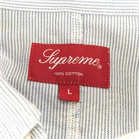 シュプリーム Supreme PATCHWORK OXFORD SHIRT STRIPE メンズ import:L