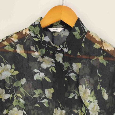 クラネ CLANE SHEER FLOWER SHORT SLEEVE SHIRTS レディース JPN:1