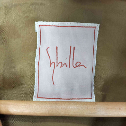 シビラ Sybilla ウエストリボン開襟コート レディース L