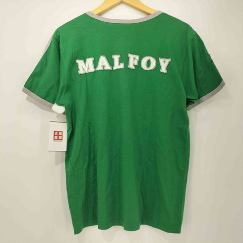 カレッジロゴ ワッペン ヘビ 刺繍 クルーネック Tシャツ メンズ JPN:M