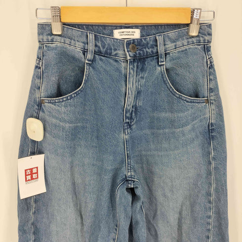 コントワーデコトニエ COMPTOIR DES COTONNIERS バレルレッグ ワイドデニム パンツ レディース S
