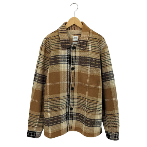ザラ ZARA ヘビー ネル チェックシャツ レディース XL