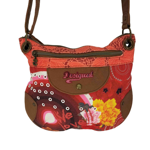 デシグアル Desigual 総柄 キャンバス ショルダーバッグ レディース